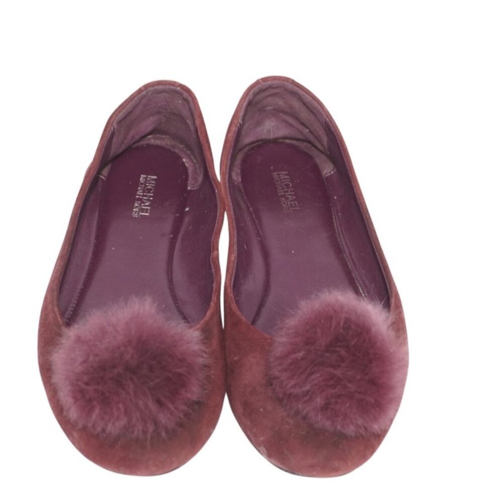 Michael Kors Remi Purple Pom Pom Ballet Flats, Size 7